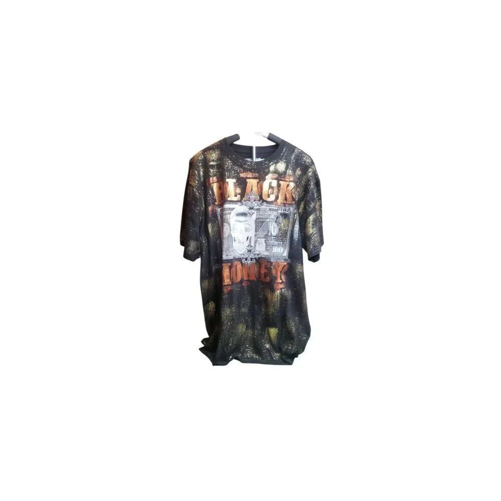 OOZEE Black Money Graphic T-Shirt Men’s 2XL Made in USA Streetwear Skull Dollar